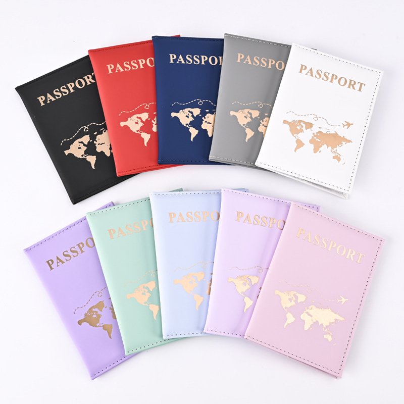 Travel Accessories Wallet - Sarung pelindung paspor kulit PU, dompet
