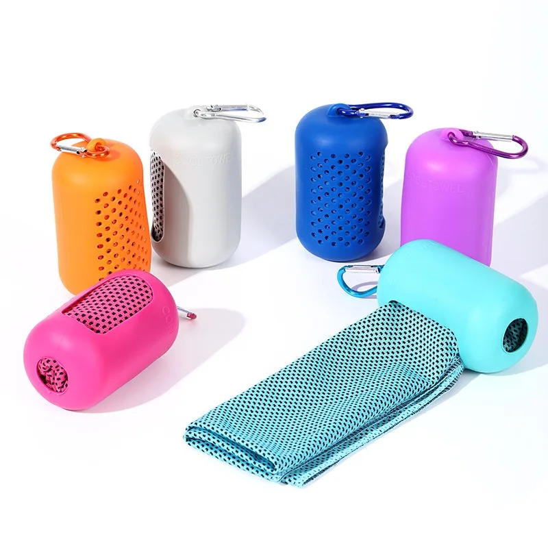 Travel Towel Quick Dry - Handuk Pendingin dengan Kotak Kapsul Portabel,
