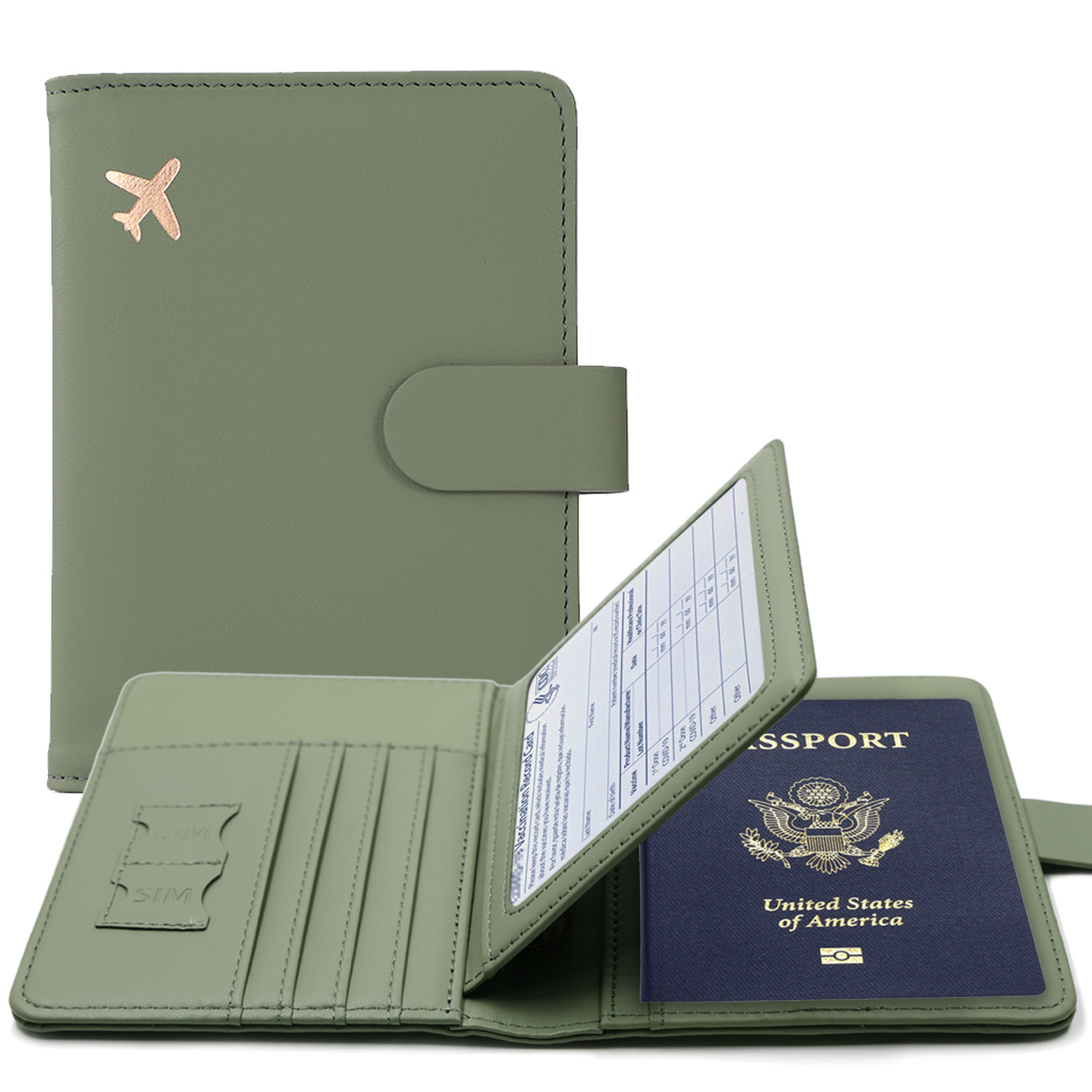 Travel Accessories Wallet - Sarung pelindung paspor RFID multifungsi, dompet