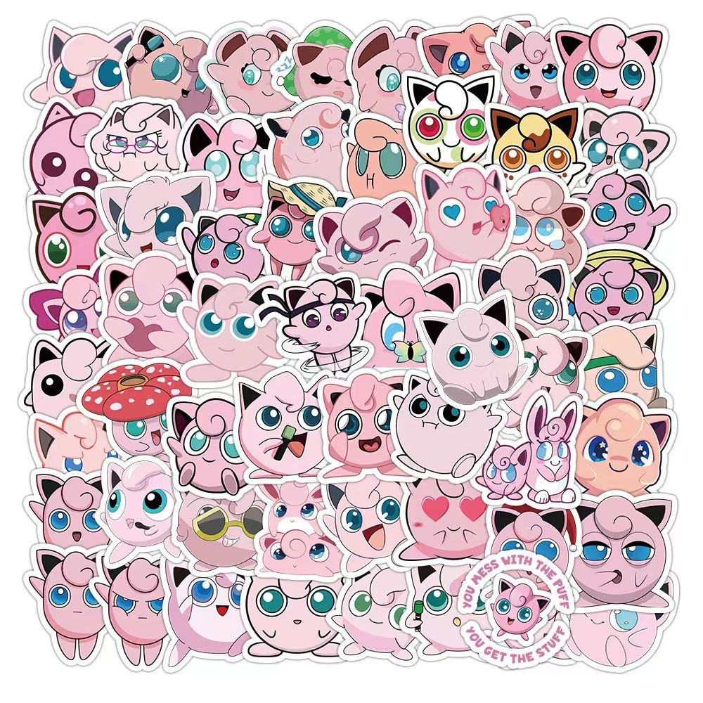 Sticker Luggage Decorative - Stiker Jigglypuff Lucu Pokémon 50 untuk