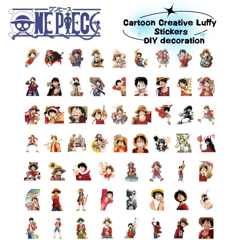 Sticker Luggage Decorative - Stiker grafiti kartun karakter anime One