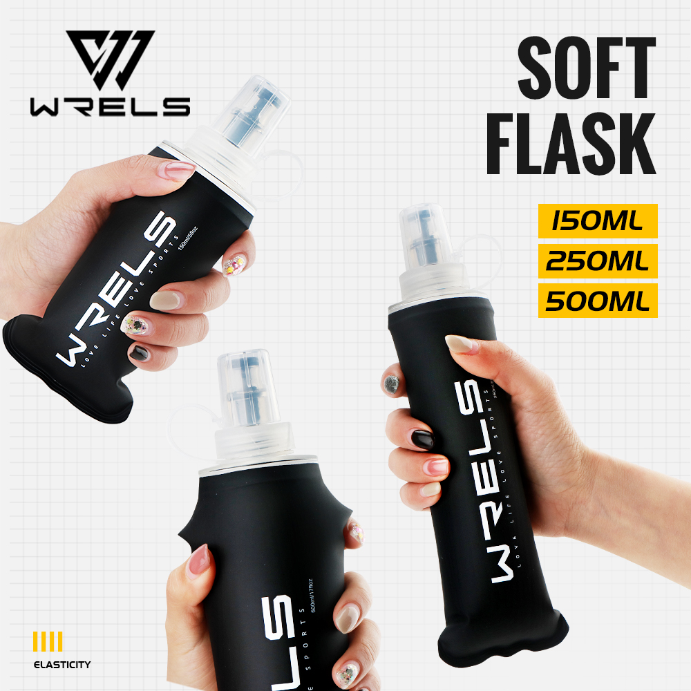 Water Bottle Collapsible - WRELS Soft Flask TPU Ultralight Lipat