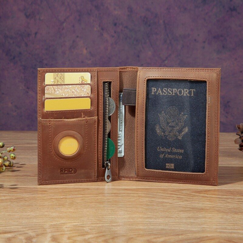 Travel Accessories Wallet - Dompet Paspor Kulit Unisex Modis Multifungsi