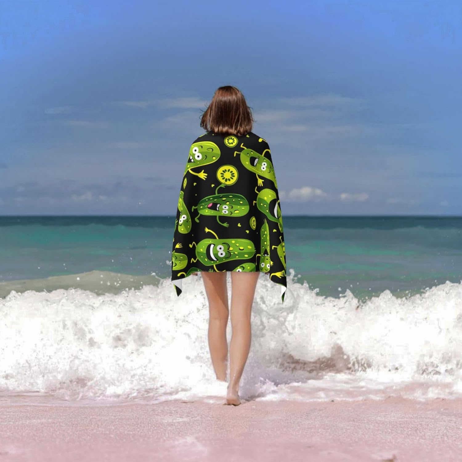 Handuk Pantai Lucu Motif Pickl - Travel Towel Quick Dry ulasan dan harga