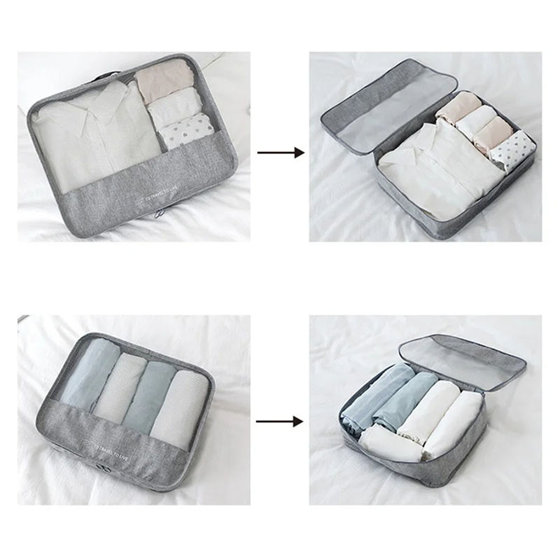 Set 7 Buah Packing Cube Perjal - Travel Accessories Kit For Women ulasan dan harga