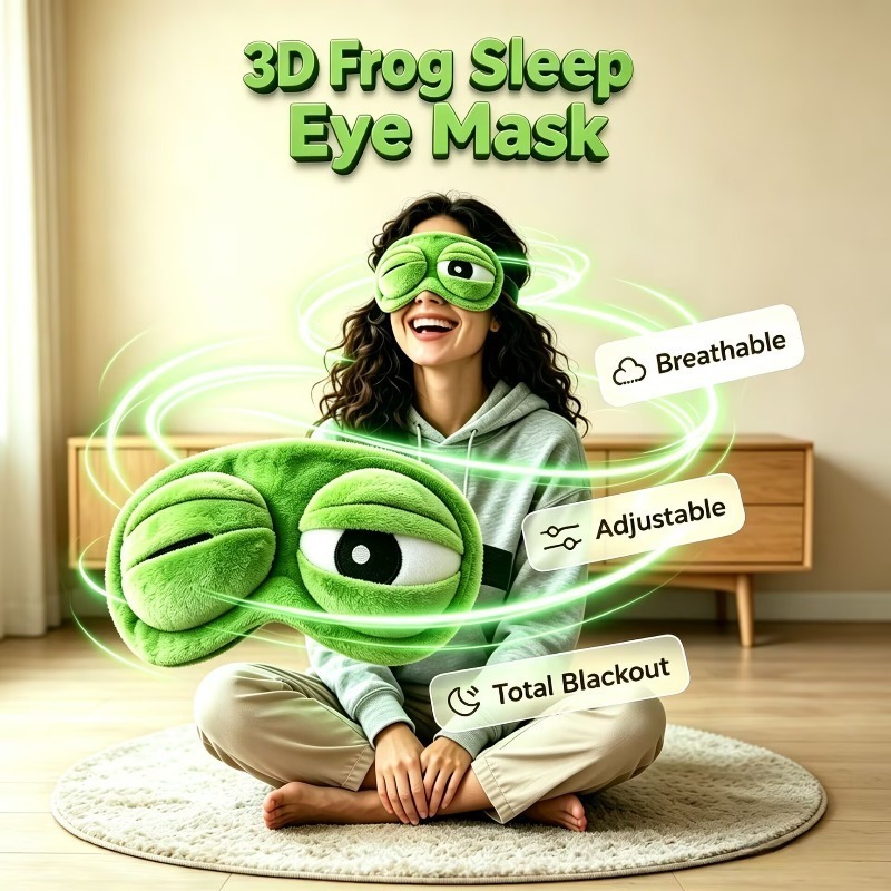 Penutup Mata Tidur Katak 3D Lu - Eye Mask Sleep Travel ulasan dan harga