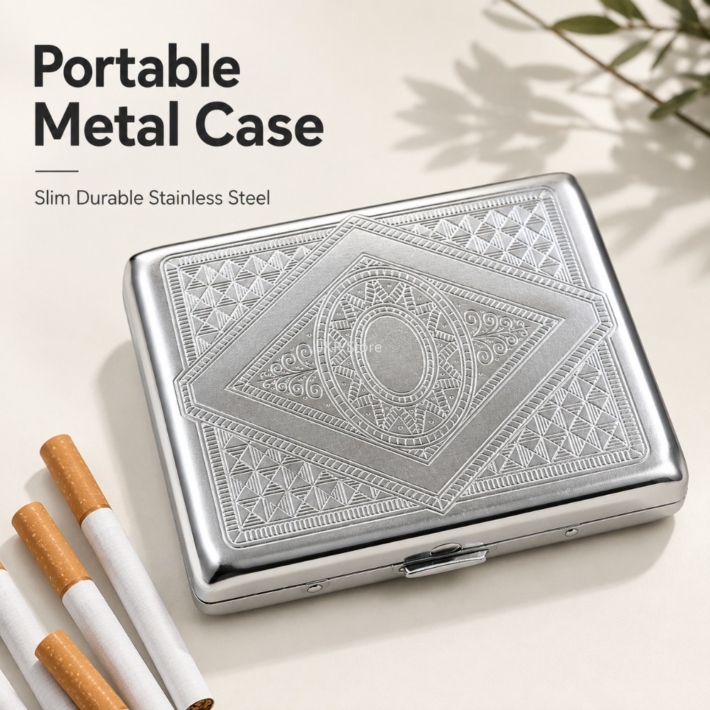 Kotak Rokok Stainless Steel Be - Travel Accessories Case ulasan dan harga
