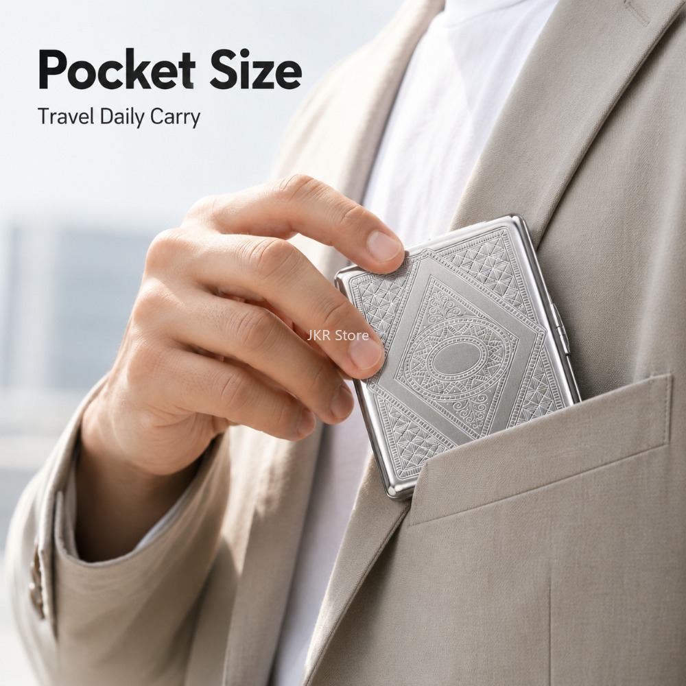 Kotak Rokok Stainless Steel Be - Travel Accessories Case ulasan dan harga