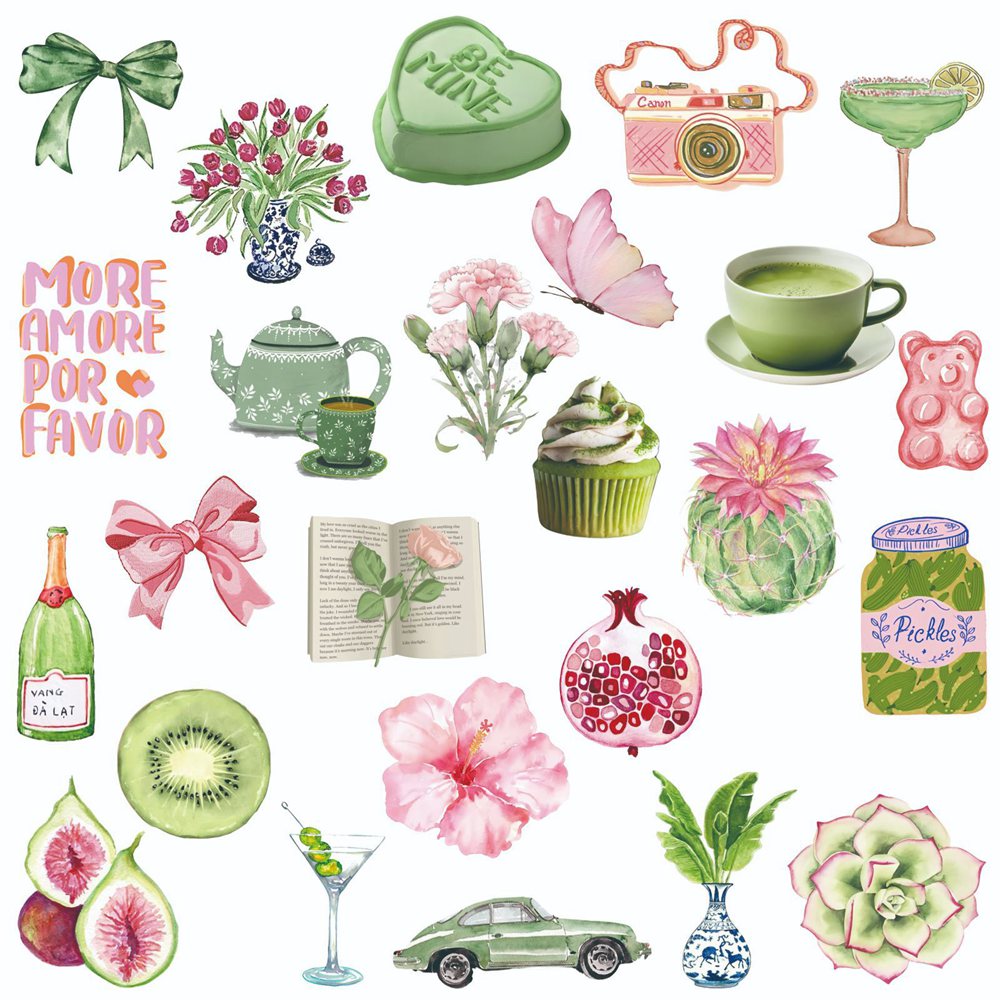 50 Buah Stiker Segar Musim Pan - Sticker Luggage Decorative ulasan dan harga