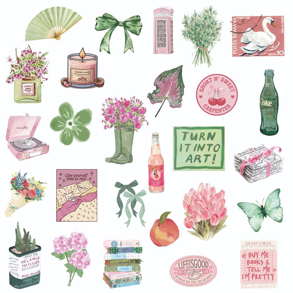 50 Buah Stiker Segar Musim Pan - Sticker Luggage Decorative ulasan dan harga