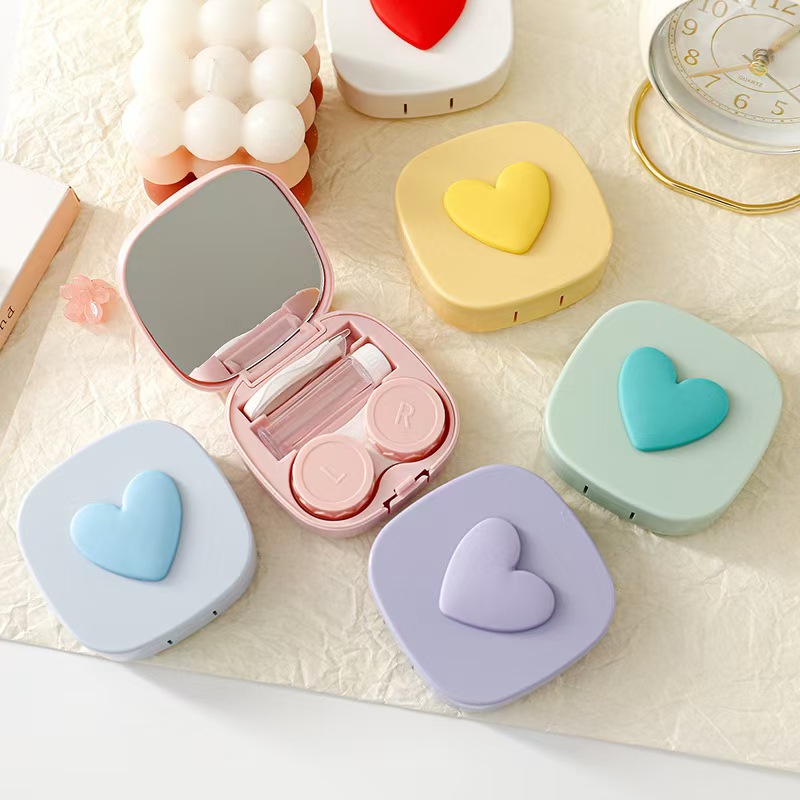 Kotak Lensa Kontak Hati dengan - Travel Accessories Kit For Women ulasan dan harga