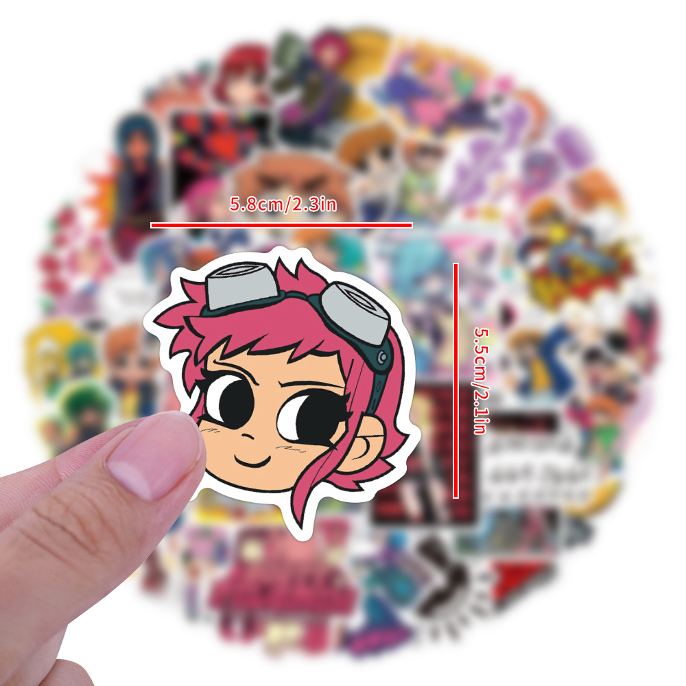 55pcs Stiker Scott Pilgrim Luc - Sticker Luggage Decorative ulasan dan harga
