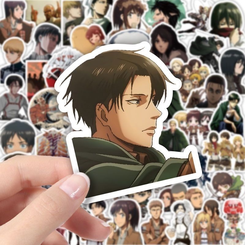 60 Buah Stiker Anime Attack On - Sticker Luggage Decorative ulasan dan harga