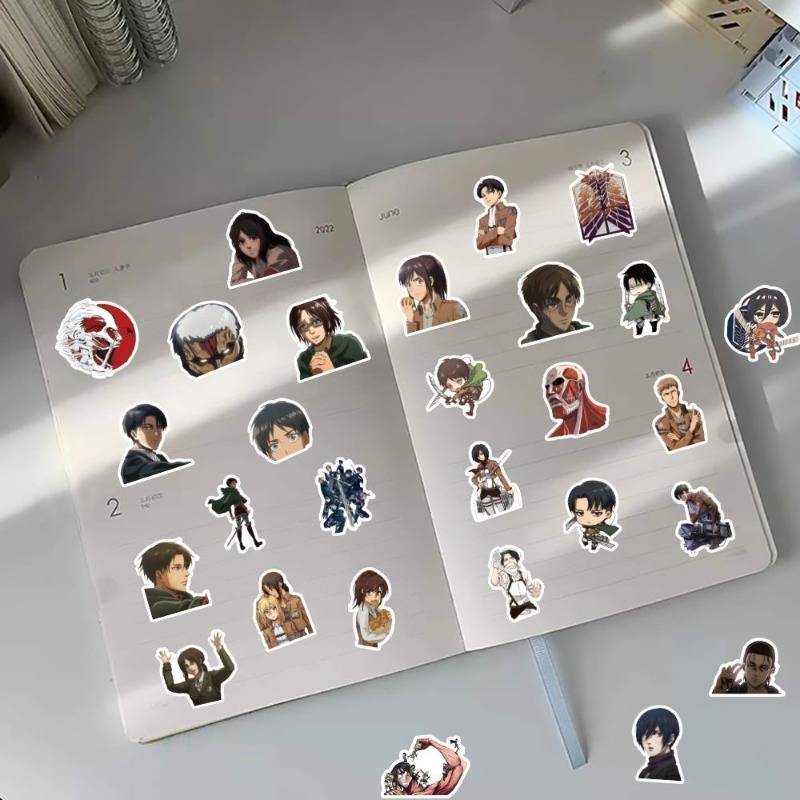60 Buah Stiker Anime Attack On - Sticker Luggage Decorative ulasan dan harga