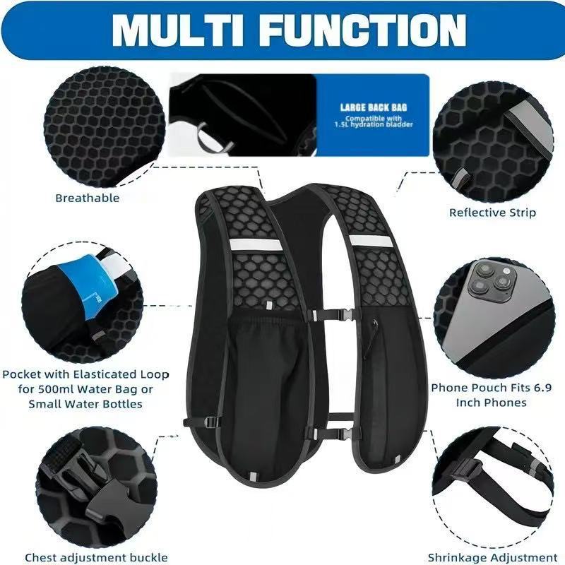 Rompi Lari Unisex Tahan Air da - Hydration Pack Backpack ulasan dan harga