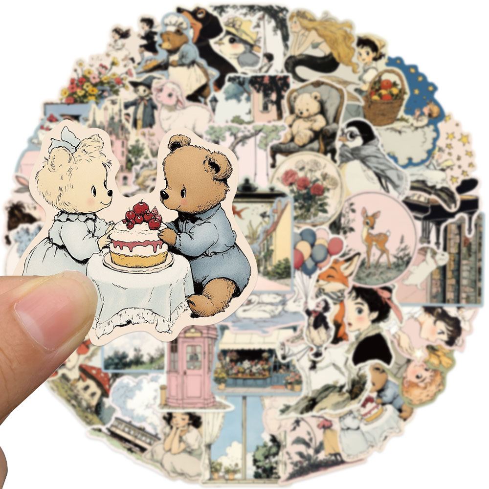 50 Buah Stiker Dunia Komik Sti - Sticker Luggage Decorative ulasan dan harga