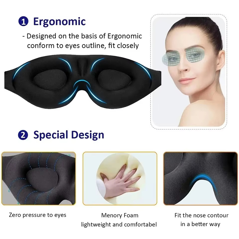 Masker Mata 3D Nyaman dan Bern - Eye Mask Sleep Travel ulasan dan harga