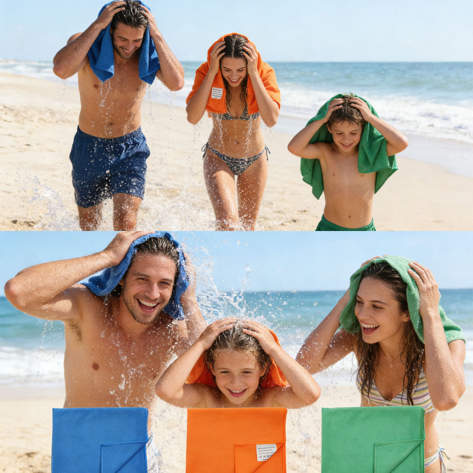 1 Buah Handuk Pantai Serat Mik - Travel Towel Quick Dry ulasan dan harga
