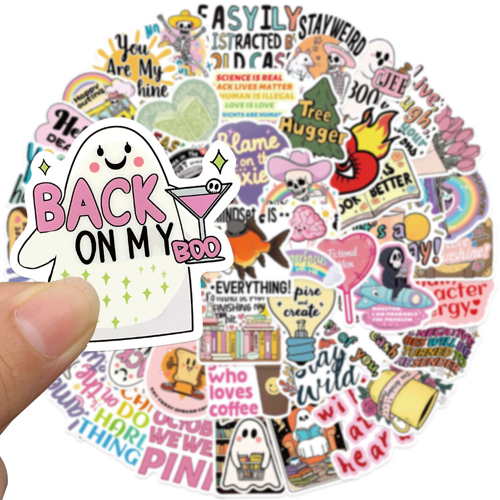 50 Buah Stiker Dunia Kartun Lu - Sticker Luggage Decorative ulasan dan harga