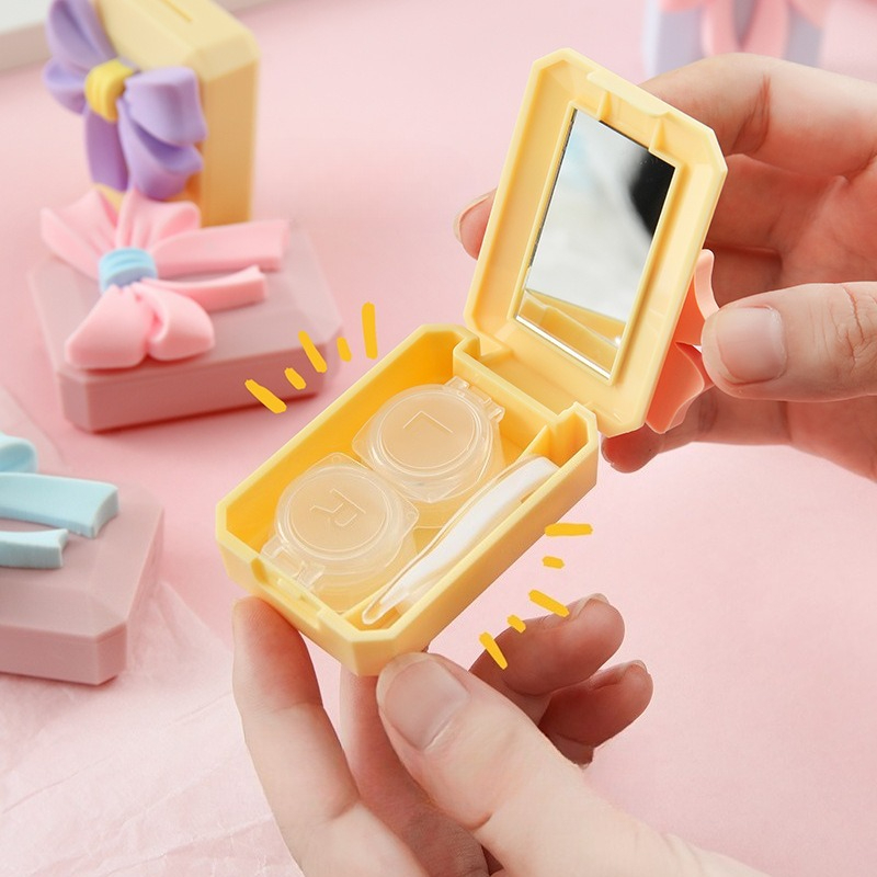 Kotak Lensa Kontak Warna-Warni - Travel Accessories Kit For Women ulasan dan harga
