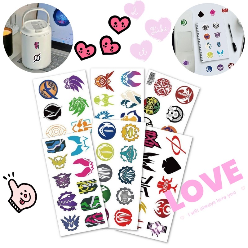 60 Lembar Stiker Logo Kamen Ri - Sticker Luggage Decorative ulasan dan harga
